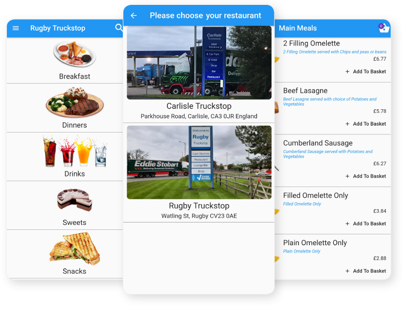 Food Ordering Mobile Application For Truck Stops